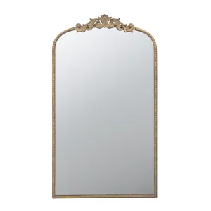 Arch Mirror, Baroque Inspired Wall Decor For Bathroom, Bedroom, Living Room - Gold