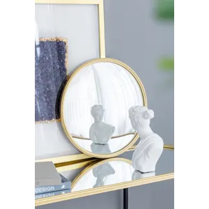 Round Mirror, Circle Mirror With Iron Frame For Living Room Bedroom Vanity, Entryway, Hallway - Gold