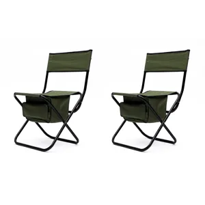Folding Outdoor Chairs With Storage Bag, Portable Chair For Indoor, Outdoor Camping, Picnics And Fis