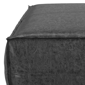Brody - Extra Large Coffee Table Pouf - Distressed Black