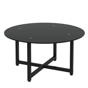 Round Whole Coffee Table, Clear Coffee Table,Modern Side Center Tables For Living Room, Living Room 