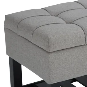 Saxon - Storage Ottoman Bench - Dove Grey