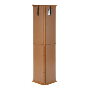 Corner Curio Cabinet With Lights, Adjustable Tempered Glass Shelves, Mirrored Back, Display Cabinet (E26 Light Bulb Not Included) - Oak
