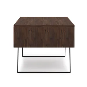 Lowry - Lift Top Coffee Table - Distressed Charcoal Brown