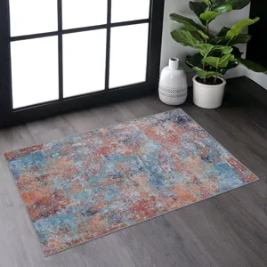 2\' x 3\' Machine Washable Area Rugs, Low-Pile, Non-Slip, Non-Shedding, Foldable, Kid & Pet Friendly