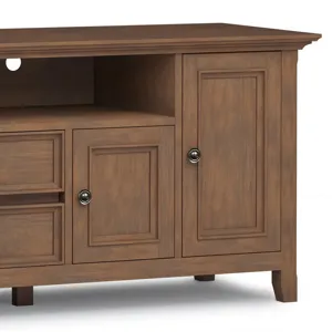Amherst - 72\" Wide TV Media Stand - Rustic Natural Aged Brown