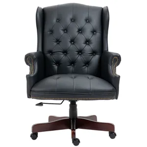 Executive Office Chair, High Back Reclining Comfortable Desk Chair With Smooth Glide Caster Wheels -