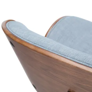 Marana - Bentwood Adjustable Swivel Bar Stool - Denim Blue