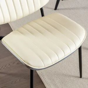 Dining Chairs (Set of 2) Mid-Century Modern Retro Faux Leather Chair With Walnut Bentwood Back Uphol