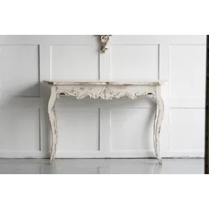 Saison Slimline Console Table, For Hallway Living Room Bedroom - Whitewash
