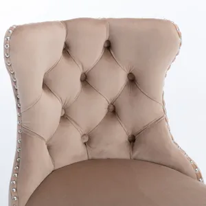 Swivel Velvet Barstools Adjusatble Seat Height From 25-33\", Modern Upholstered Chrome Base Bar Stoo