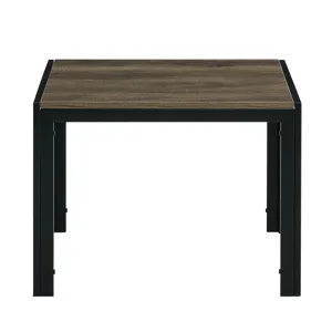 Nesting Coffee Table (Set of 2), Square Modern Stacking Table With Wood Finish For Living Room - Gra