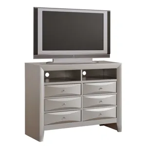 Marilla - G1503-TV2 Media Chest - Silver Champagne