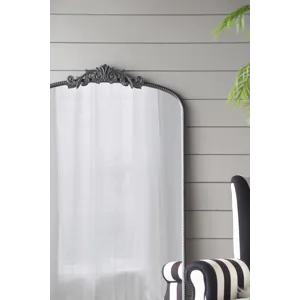 Full Length Mirror, Arched Mirror Hanging Or Leaning Against Wall, Large Mirror For Living Room - Bl