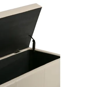 Avalon - Storage Ottoman Bench - Satin Cream