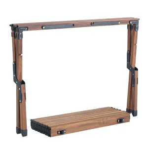 Folding Outdoor Table, Lightweight Aluminum Roll-Up Rectangular Table For Indoor, Outdoor Camping, P