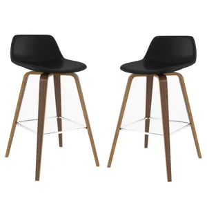 Randolph - Bentwood Counter Height Stool (Set of 2) - Black
