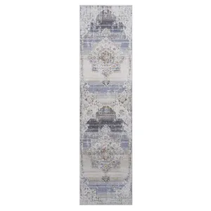 2\' x 8\' Medallion Non-Shedding Living Room Bedroom Dining Home Office Stylish And Stain Resistant 