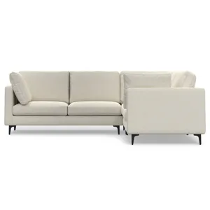 Ava - Mid Century Corner Sectional Sofa - Cream