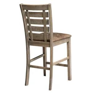 Modern Farmhouse Rustic Look Distressed Design Ladderback Dining Counter Height Chairs (Set of 2) - 