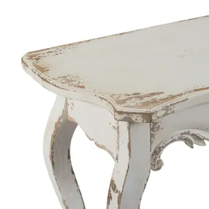 Saison Slimline Console Table, For Hallway Living Room Bedroom - Whitewash