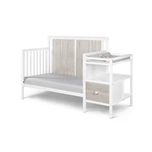 Connelly - 4-in-1 Crib and Changer Combo - White/Rockport Gray