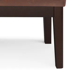 Carlson - Small Ottoman Bench - Distressed Saddle Brown