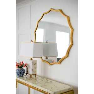 Round Sunburst Wall Mirror, Wall Decor Mirror For Entryway Bedroom Living Room - Gold