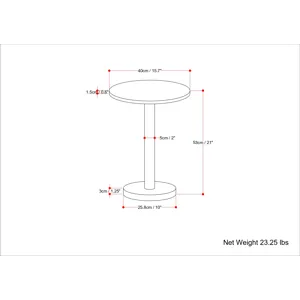 Evans - Marble Side Table - White
