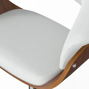 Sheldon - Adjustable Swivel Bar Stool - White