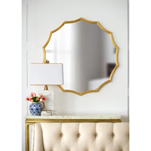 Round Sunburst Wall Mirror, Wall Decor Mirror For Entryway Bedroom Living Room - Gold