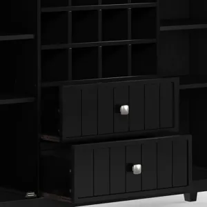 Bedford - Sideboard Buffet and Wine Rack - Black