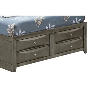 Marilla - G1505G-FSB3 Full Storage Bed - Gray