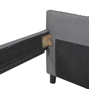 Full Size Upholstered Daybed With Two Drawers, Wood Slat Support - Gray