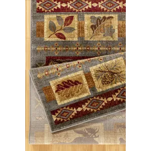 Nature\'s Nest - GC_CBL3004 Multi 5\' x 7\' Lodge Area Rug