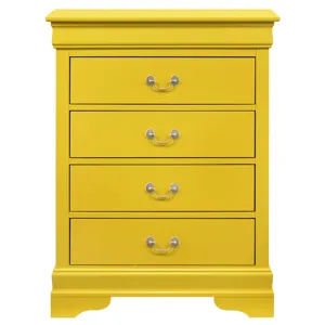 Louis Phillipe - G3102-BC 4 Drawer Chest - Yellow
