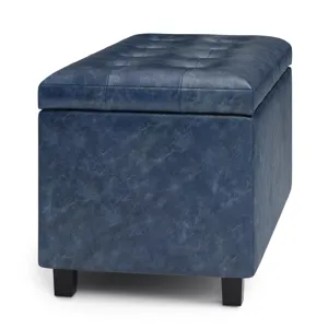 Cosmopolitan - Storage Ottoman - Denim Blue
