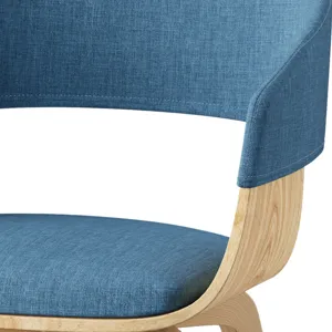 Lowell - Bentwood Dining Chair - Blue / Light Brown