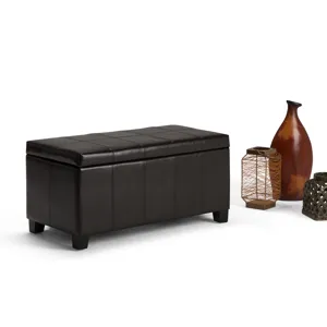Dover - Storage Ottoman Bench - Tanners Brown