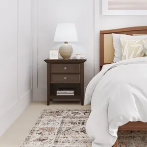 Amherst - Bedside Table - Natural Aged Brown