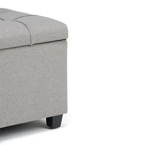 Sienna - Storage Ottoman Bench - Dove Grey