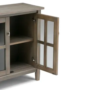 Warm Shaker - Low Storage Cabinet - Distressed Grey