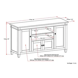 Carlton - TV Media Stand - Dark Tobacco Brown