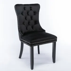 Nikki - Modern, High-End Tufted Solid Wood Contemporary Velvet Upholstered Dining Chair With Wood Le