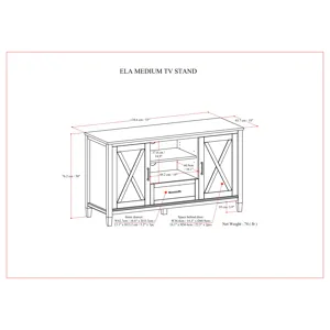 Ela - Medium Tv stand - Smoky Brown