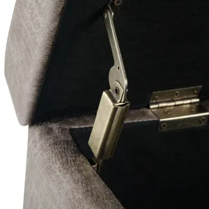 Avalon - Storage Ottoman Bench - Distressed Grey Taupe