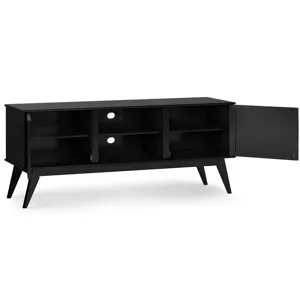 Draper - Mid Century Low TV Media Stand - Black