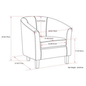 Austin - Tub Chair - Brown