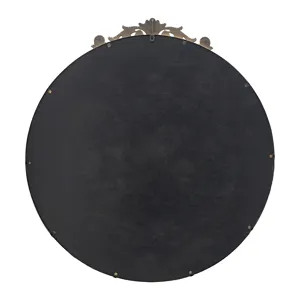 Round Wall Mounted Mirror With Frame For Bathroom Living Room - Gold