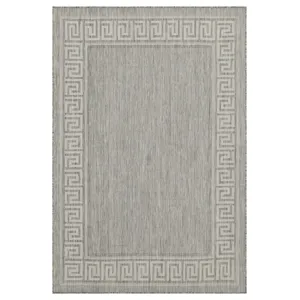 Sunshine - 2\'7\" X 7\'3\" Indoor / Outdoor Area Rug - Silver - Polypropylene